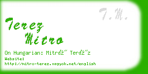 terez mitro business card